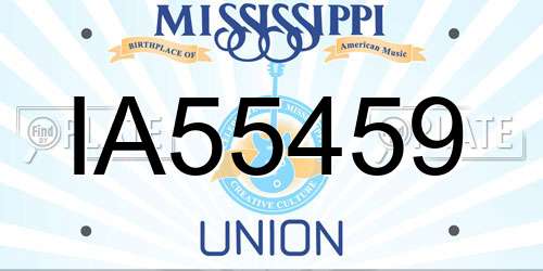 IA55459 Mississippi License Plate