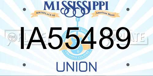IA55489 Mississippi License Plate