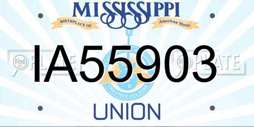 IA55903 Mississippi License Plate