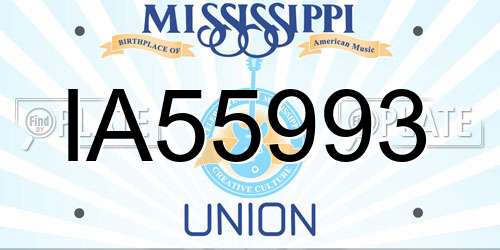 IA55993 Mississippi License Plate