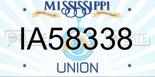 IA58338 Mississippi License Plate