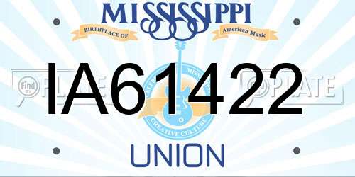 IA61422 Mississippi License Plate