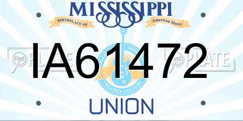 IA61472 Mississippi License Plate