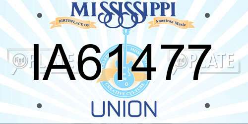 IA61477 Mississippi License Plate
