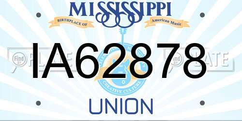 IA62878 Mississippi License Plate