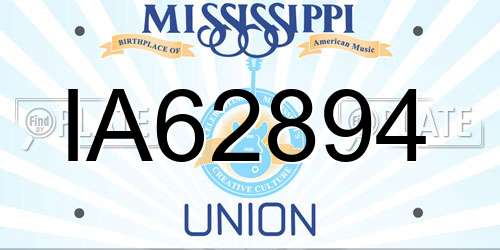 IA62894 Mississippi License Plate