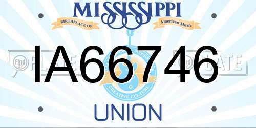 IA66746 Mississippi License Plate