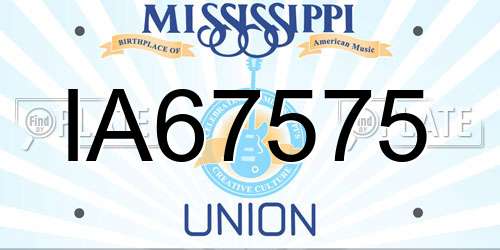 IA67575 Mississippi License Plate