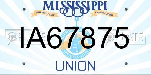 IA67875 Mississippi License Plate