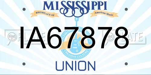 IA67878 Mississippi License Plate