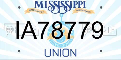 IA78779 Mississippi License Plate