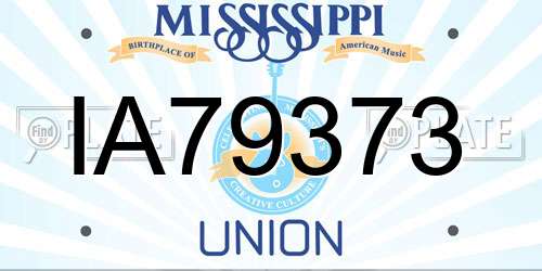 IA79373 Mississippi License Plate
