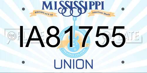 IA81755 Mississippi License Plate