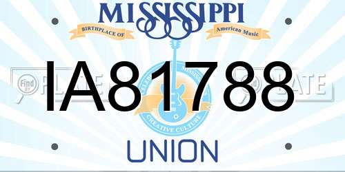 IA81788 Mississippi License Plate