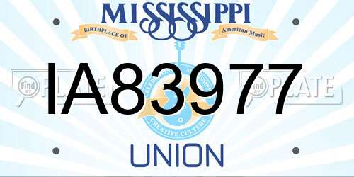 IA83977 Mississippi License Plate