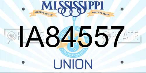 IA84557 Mississippi License Plate