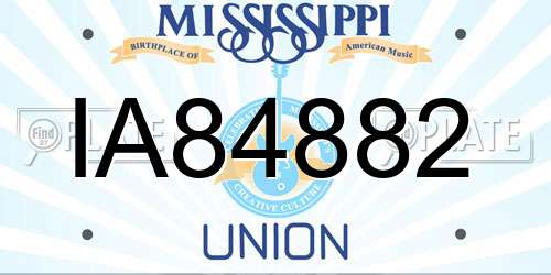 IA84882 Mississippi License Plate