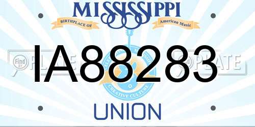 IA88283 Mississippi License Plate