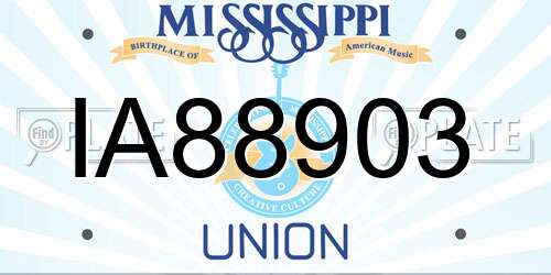 IA88903 Mississippi License Plate
