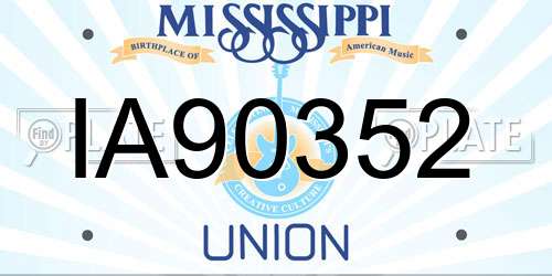 IA90352 Mississippi License Plate