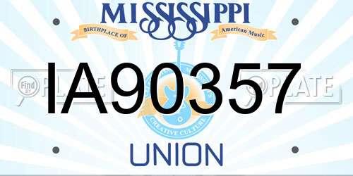 IA90357 Mississippi License Plate