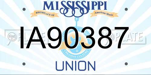 IA90387 Mississippi License Plate