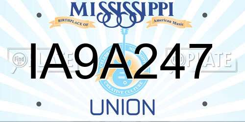 IA9A247 Mississippi License Plate