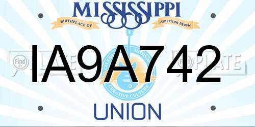 IA9A742 Mississippi License Plate
