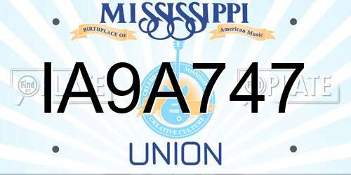 IA9A747 Mississippi License Plate