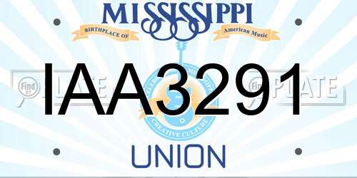 IAA3291 Mississippi License Plate