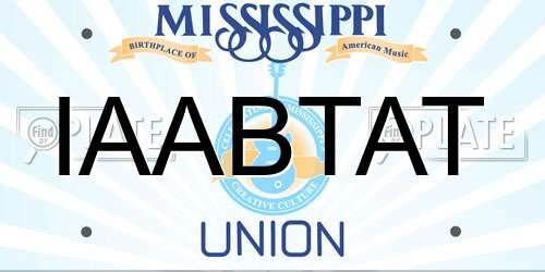 IAABTAT Mississippi License Plate