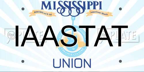 IAASTAT Mississippi License Plate