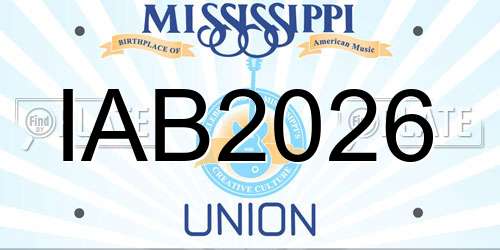 IAB2026 Mississippi License Plate