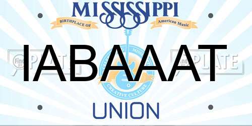 IABAAAT Mississippi License Plate