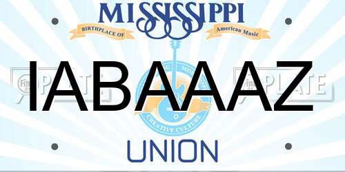 IABAAAZ Mississippi License Plate