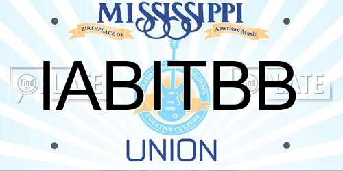 IABITBB Mississippi License Plate