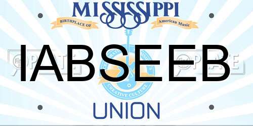 IABSEEB Mississippi License Plate