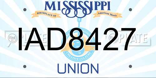 IAD8427 Mississippi License Plate