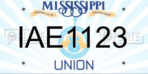 IAE1123 Mississippi License Plate