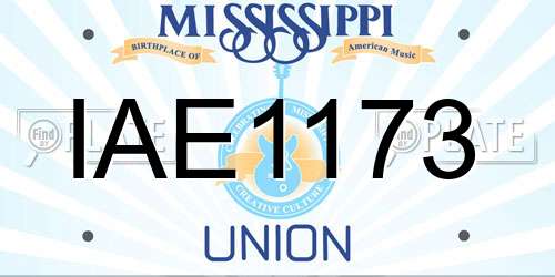 IAE1173 Mississippi License Plate