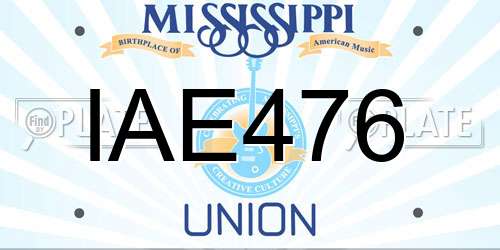 IAE476 Mississippi License Plate