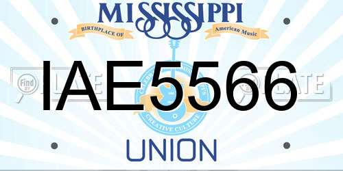 IAE5566 Mississippi License Plate