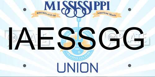 IAESSGG Mississippi License Plate