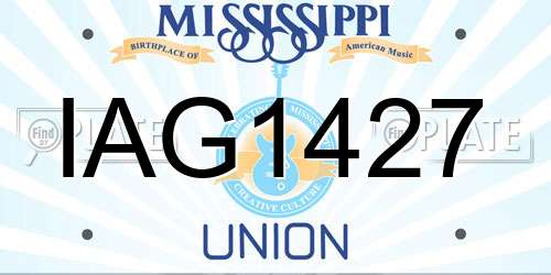 IAG1427 Mississippi License Plate