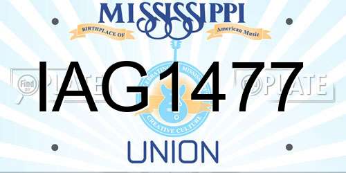 IAG1477 Mississippi License Plate
