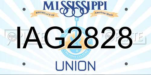 IAG2828 Mississippi License Plate