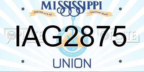 IAG2875 Mississippi License Plate