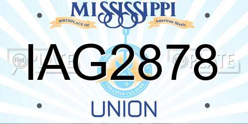 IAG2878 Mississippi License Plate