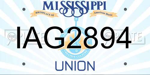 IAG2894 Mississippi License Plate