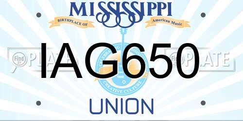 IAG650 Mississippi License Plate